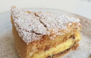 Torta con ricotta e crema gialla-23